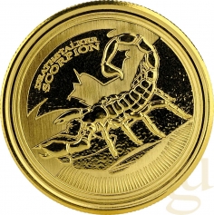 Золотая монета Чада "Смертельный скорпион", 2017 г., 1 Oz